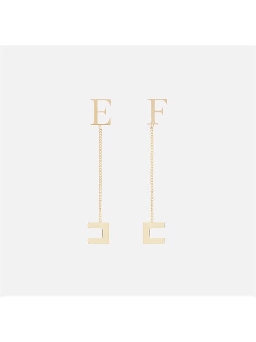 Orecchini con catena e logo ELISABETTA FRANCHI | OR54A67E2/U95